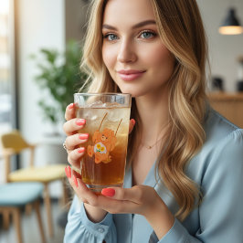 Copo De Pint Urso de Vidro