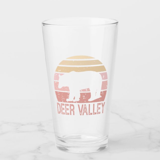 Copo De Pint Urso Retro De Deer Valley Utah (Frente)
