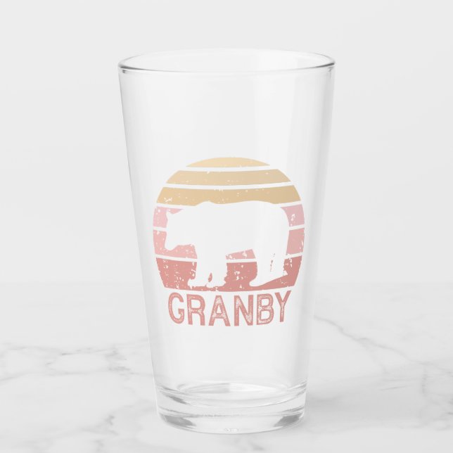 Copo De Pint Urso Retro de Granby Colorado (Frente)