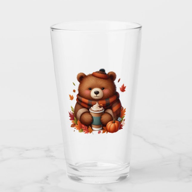Copo De Pint Urso Russo/Vintage de outono (Frente)