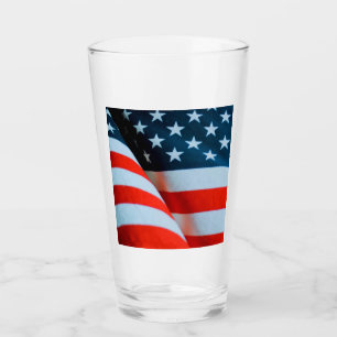 Copo De Pint USA American Flag Red White e Blue