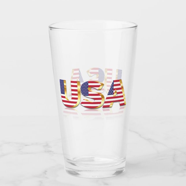 Copo De Pint USA Flag Glass (Frente)