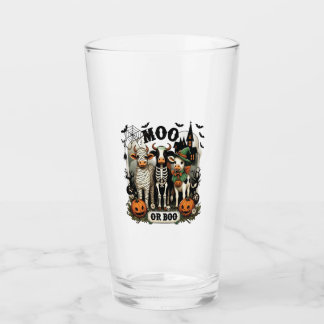 Copo De Pint Vaca de Halloween Moo ou Boo