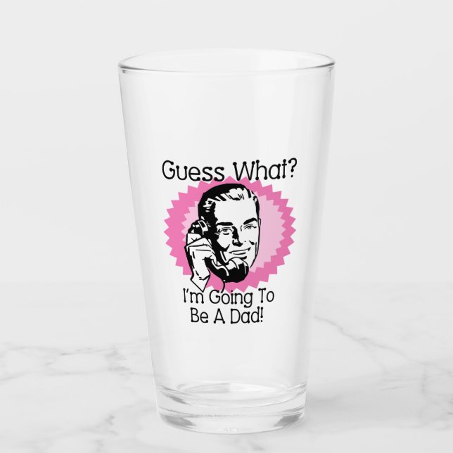 Copo De Pint Vai ser um Pai rosa (Frente)