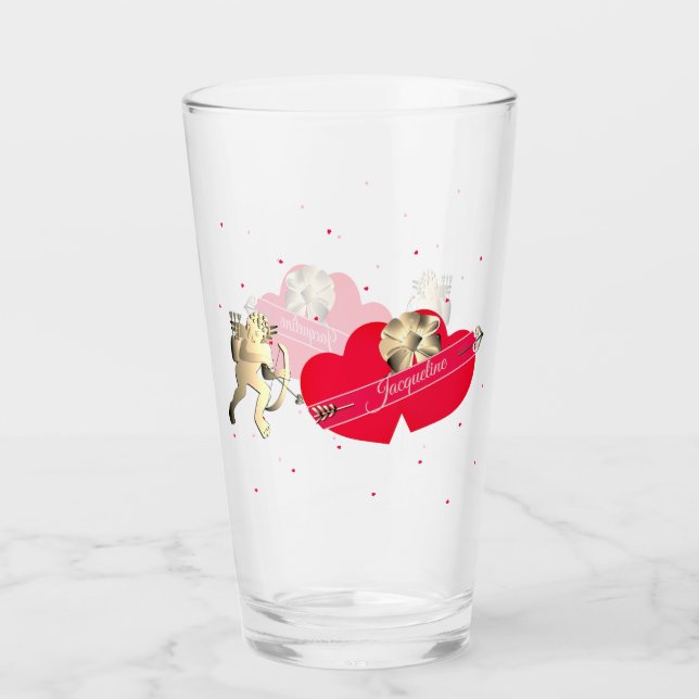 Copo De Pint Valentine's Cupid & Hearts  (Frente)
