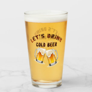 Copo De Pint vamos de cerveja de ouro