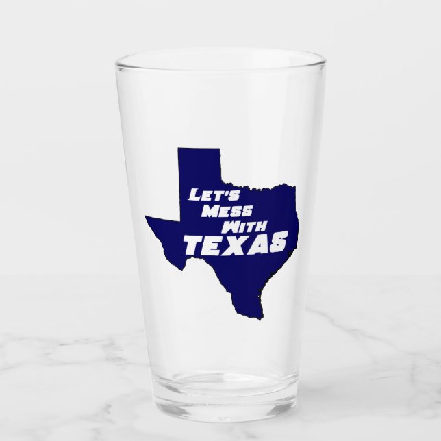 Copo De Pint Vamos Mess com Texas Blue (Frente)