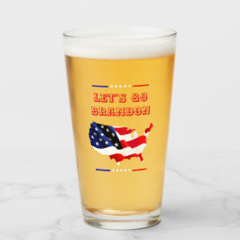 Copo De Pint Vamos Personalizado GO BRANDON Trump 2024 US Flag 