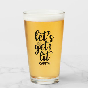 Copo De Pint Vamos Sair da Taça de Vidro Personalizada