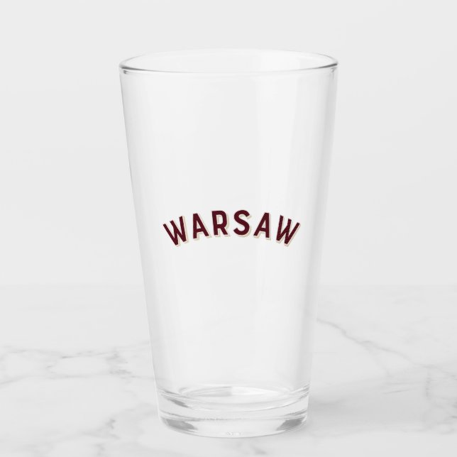 Copo De Pint Varsóvia, Arca de Vintage Polônia (Frente)