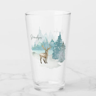 Copo De Pint Veado personalizado em madeira de inverno