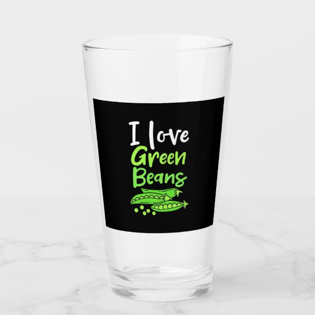 Copo De Pint Vegetariana Eu Adoro Feijão Verde (Frente)