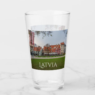 Copo De Pint Velha cidade de Riga no outono