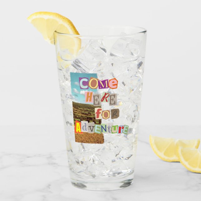 Copo De Pint Venha aqui para a aventura.bw (Gelo frontal)