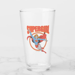 Copo De Pint Verdadeiro Gráfico Voador da Supermenina Vintage