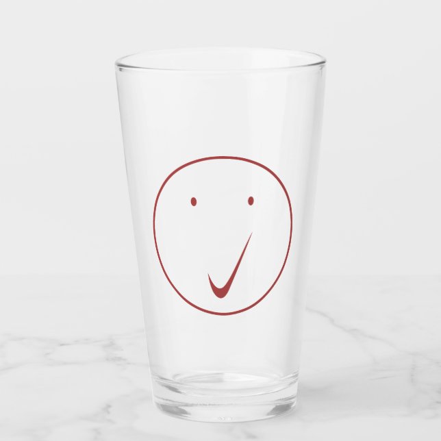 Copo De Pint Verificar face - Tick, Transp/Red. (Frente)