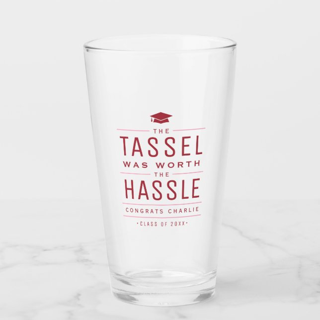 Copo De Pint Vermelho, a tassel valeu a pena. (Frente)