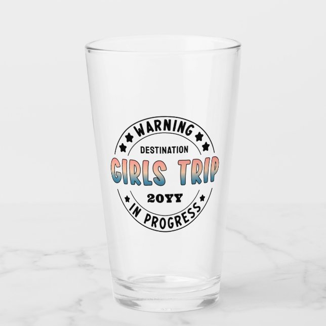 Copo De Pint Viagem Personalizada de Meninas em Andamento Gradi (Frente)