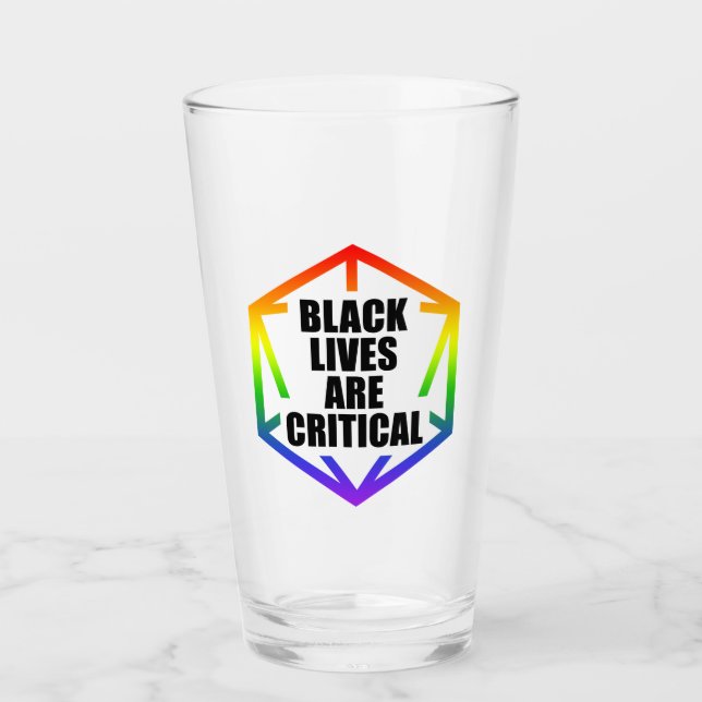 Copo De Pint Vidas negras são críticas [LGBTQ+] (Frente)