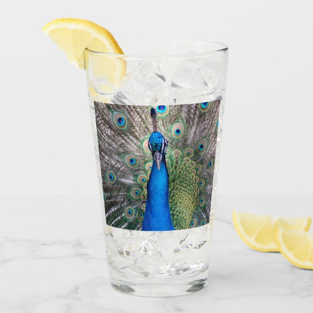 Copo De Pint Vidro 002 - Pavão (Gelo frontal)