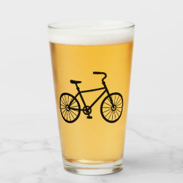 Copo De Pint Vidro Bicicleta Preto