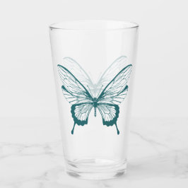 Copo De Pint Vidro Borboleta