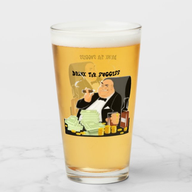 Copo De Pint Vidro branco do Bebendo (Frente (Preenchido))