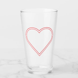 Copo De Pint Vidro Brilhante - Amor Elegante