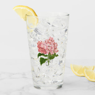 Copo De Pint Vidro cor-de-rosa do Hydrangea
