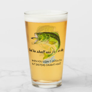 Copo De Pint Vidro da bebida da pesca da perda