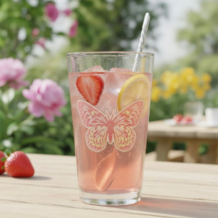 Copo De Pint Vidro da borboleta