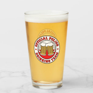 Copo De Pint Vidro da Equipe de Bebendos Polonesa