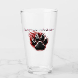 Copo De Pint Vidro da pata das quimeras da obsidiana