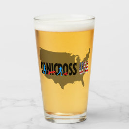 Copo De Pint Vidro da pinta do mapa de Canicross EUA