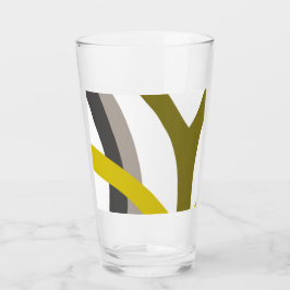 Copo De Pint Vidro das linhas verdes