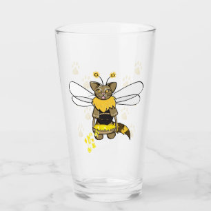 Copo De Pint Vidro De Abelhas De Gato