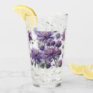 Copo De Pint Vidro de Astrantia colorido por lavanda