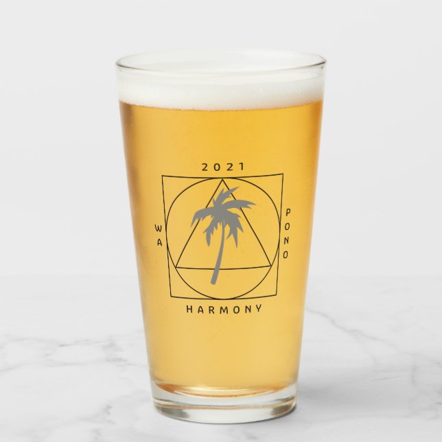 Copo De Pint Vidro de bebendo alto (Frente (Preenchido))