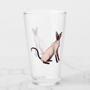 Copo De Pint Vidro de bebendo do Tumbler da arte do gato