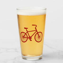 Copo De Pint Vidro de Bicicleta Vermelho