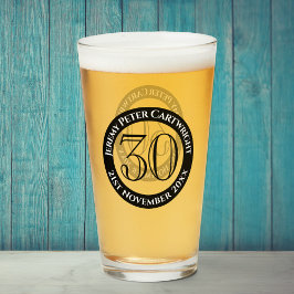 Copo De Pint Vidro de Celebração de aniversário de 30 anos