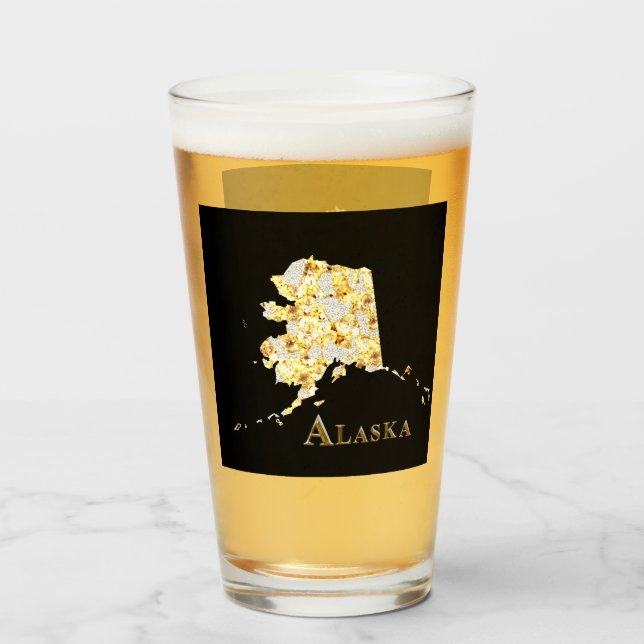 COPO DE PINT VIDRO DE CERVEJA ALASKA (Frente (Preenchido))