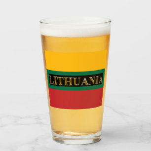 COPO DE PINT VIDRO DE CERVEJA DA LITUÂNIA