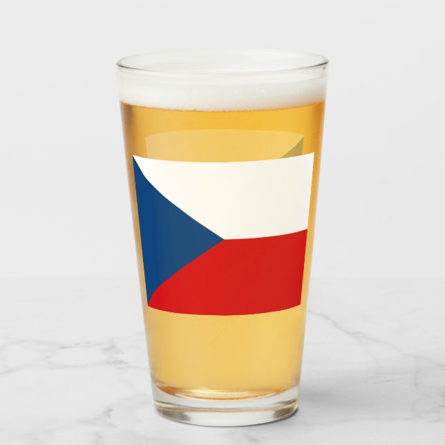 COPO DE PINT VIDRO DE CERVEJA DA REPÚBLICA CHECA  (Frente (Preenchido))