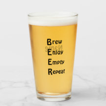 Vidro de cerveja de 16 oz (onça) - B-E-E-R
