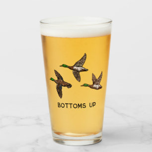 Copo De Pint Vidro De Cerveja De Caça Ao Pato