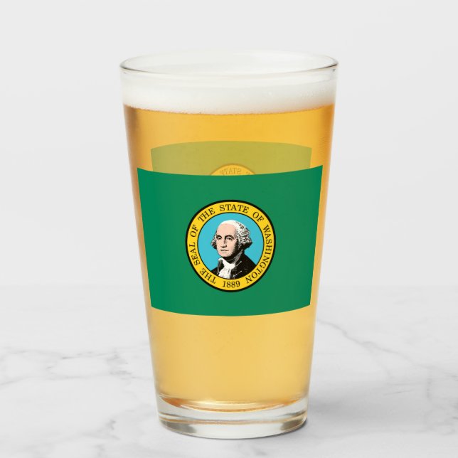 COPO DE PINT VIDRO DE CERVEJA DE WASHINGTON (Frente (Preenchido))