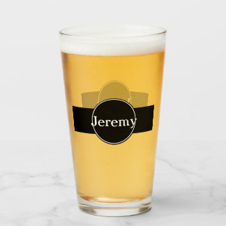 Copo De Pint Vidro de cerveja preto simples