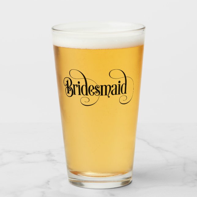 Copo De Pint Vidro de Dama de Honra (Frente (Preenchido))