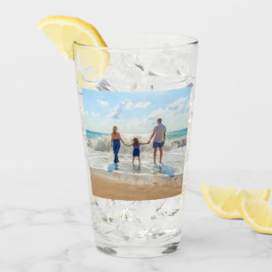 Copo De Pint Vidro de Foto Personalizado da Família